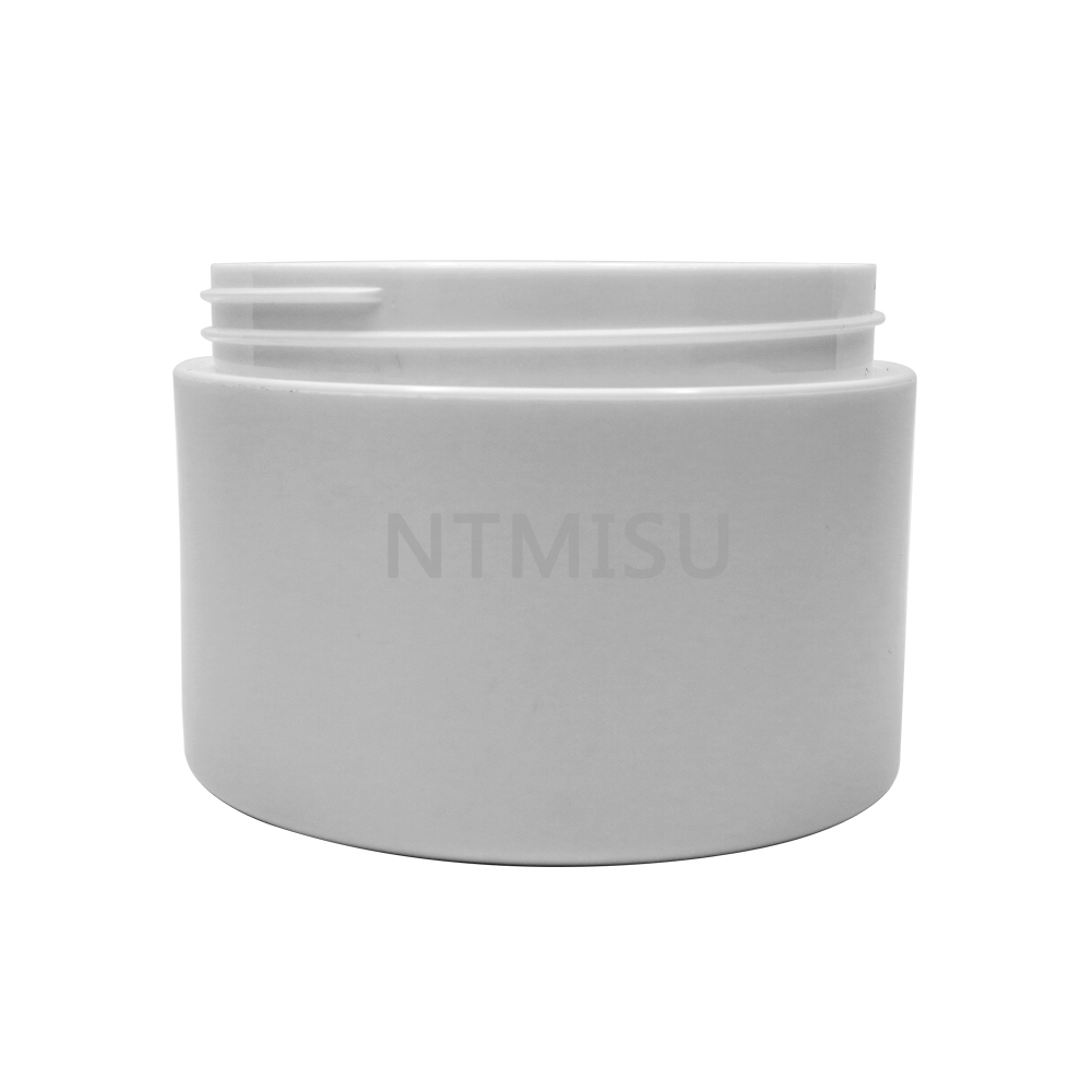250g Plastic Double Wall Cream Jar with Bamboo Lids for Skin Care