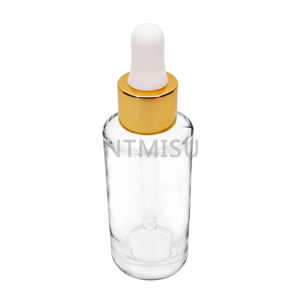 18 410 gold aluminum dropper for glass bottle