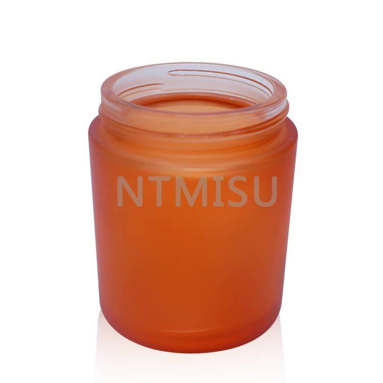 3.3oz amber Frosted cosmetic empty jar