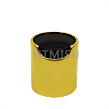 28/410 Black Disc Top Cap with Electrochemical Aluminum Matte Golden Closure
