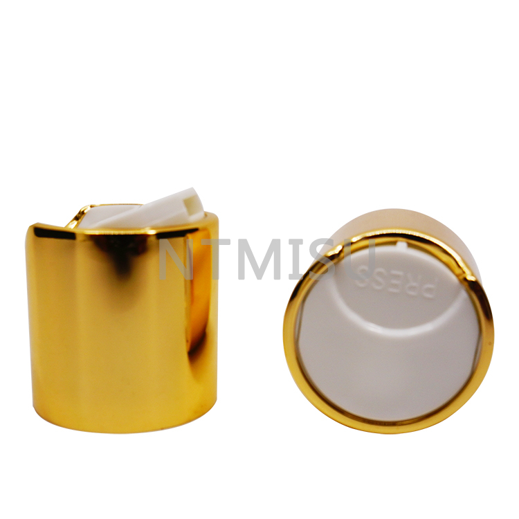 28mm Good Price White Disc Top Cap with Golden Closure