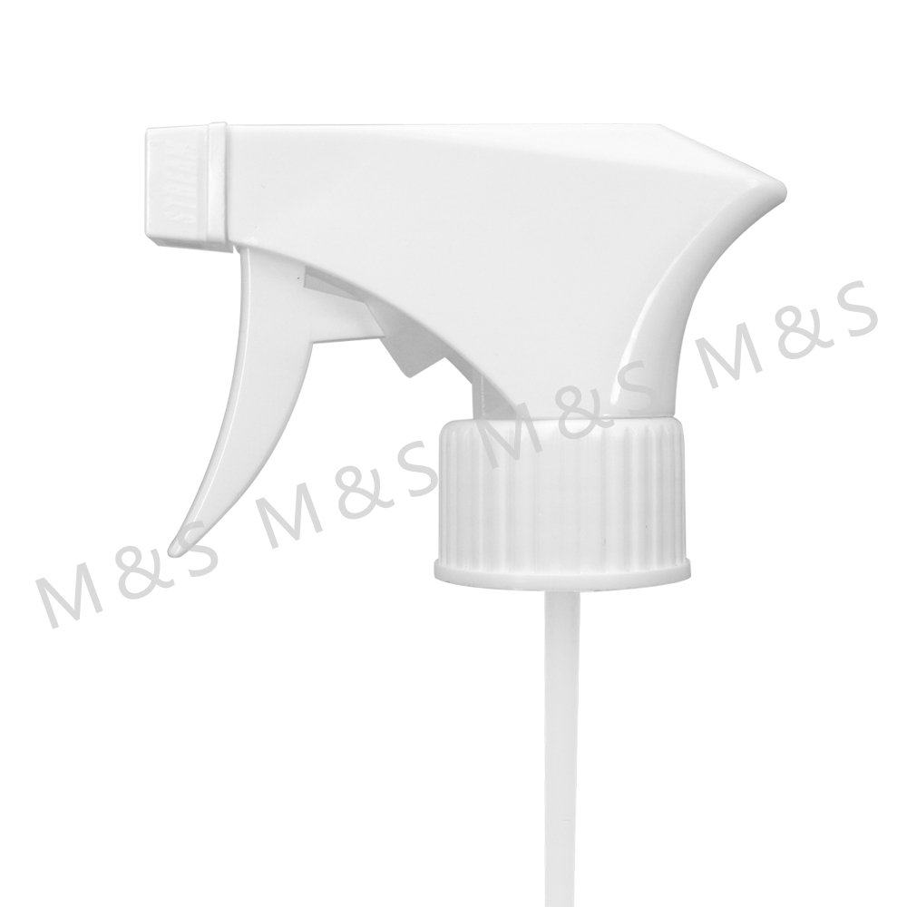 28 410 White Ribbed Plastic Square Trigger Sprayer