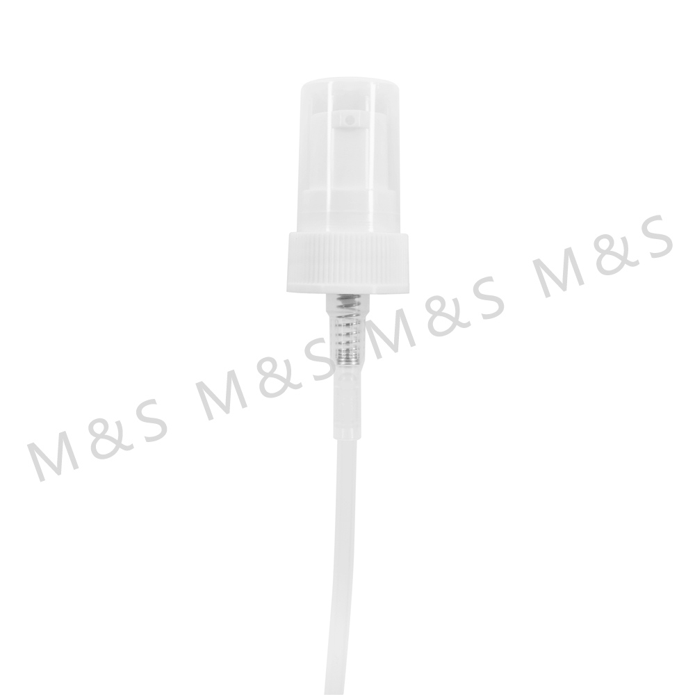22 400 White Ribbed Treatment Pump for Cosmetic Bottle