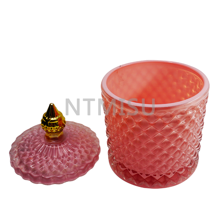 Luxury Nordic Style Colorful Glass Storage Jar Handmade Aromatherapy Bottle