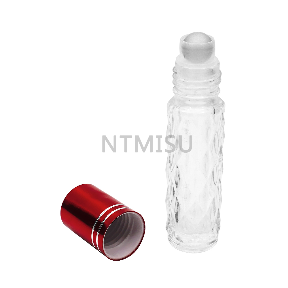 7ml Roller Ball Glass Bottle With Red Cap