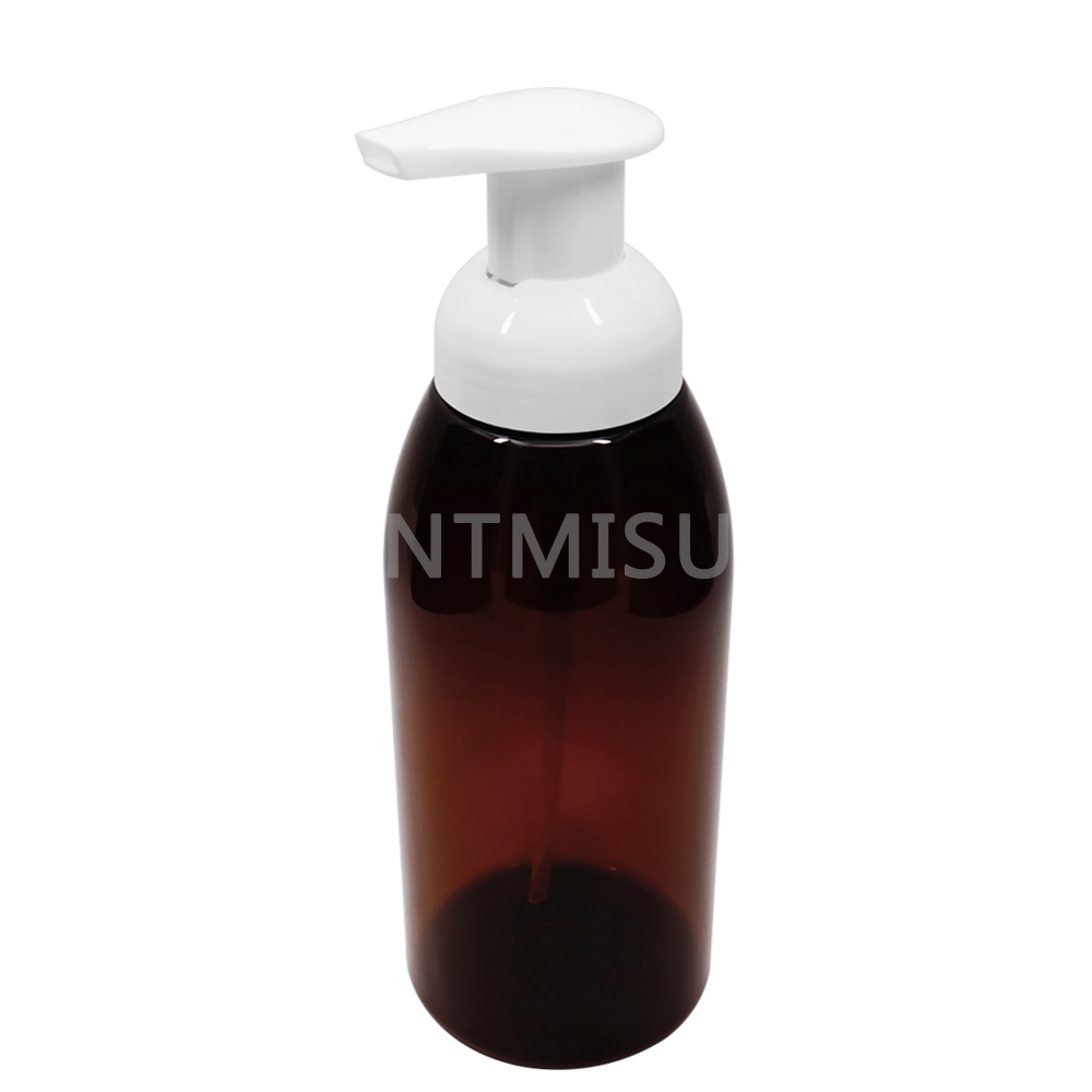 400ml Amber Plastic Bottle with Foam Pump