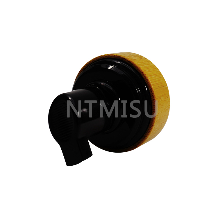 New Design High Quality Bamboo Foam Pump with Bamboo Lid 43/410
