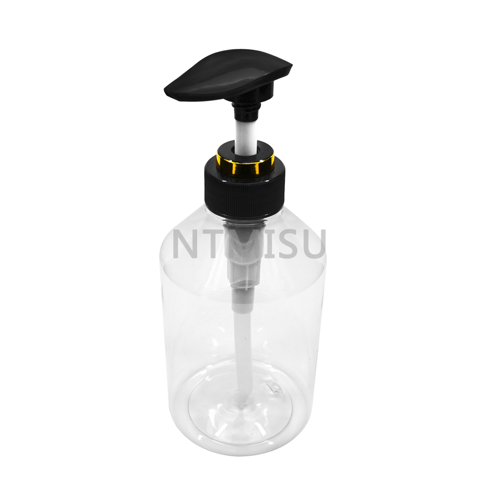500ml PET Transparent Plastic Bottle with 32 400 Lotion Pump