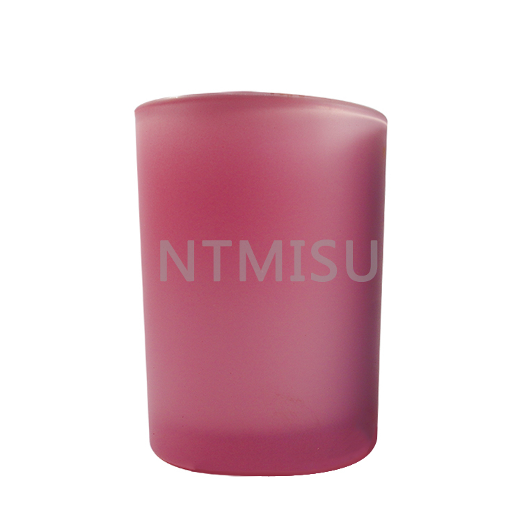 Double Blue And Pink Frosted Glass Aromatherapy Bottle with Gold Inner