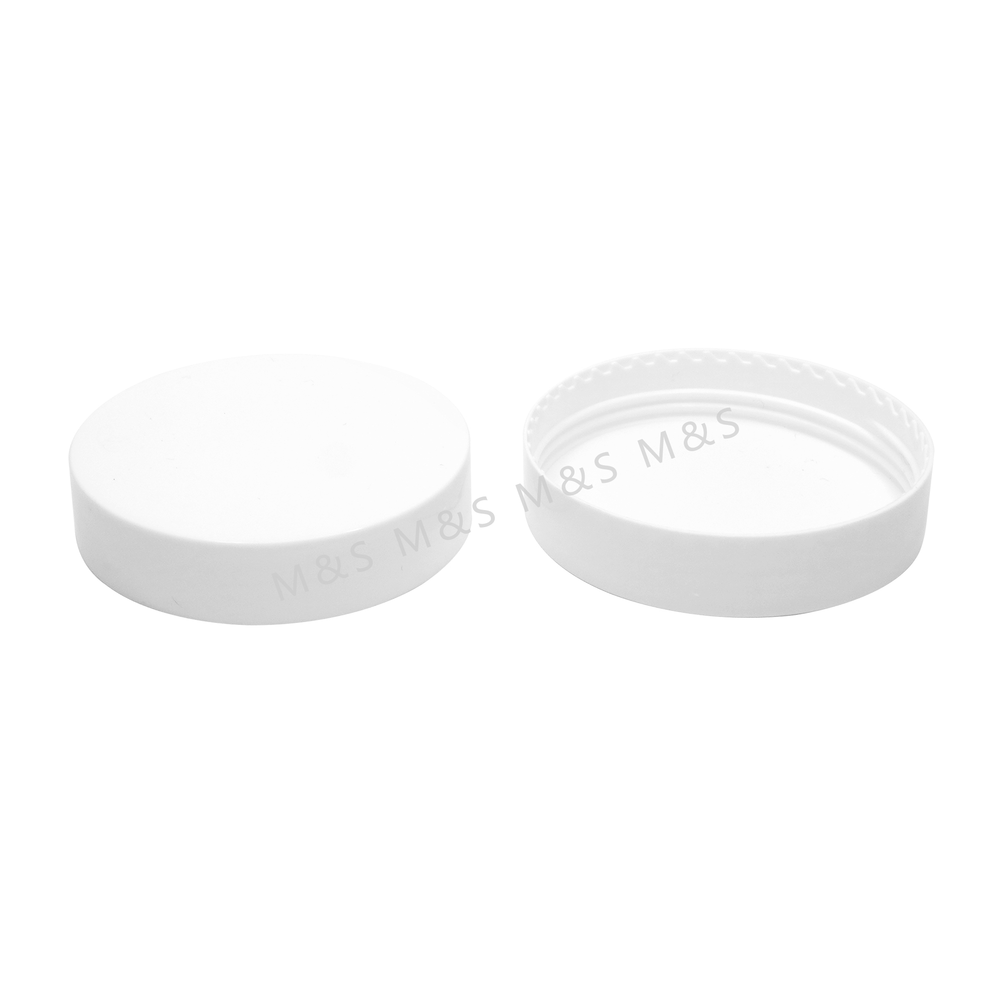 68mm white plastic cap with screw closure for PET bottle