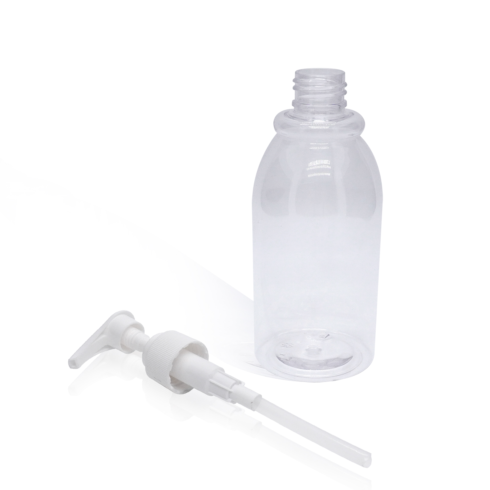 300ml Transparent PET Plastic Bottle Lotion Pump Bottle