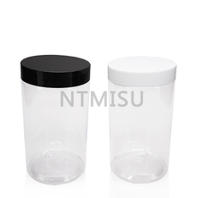 Food Grade Plastic 400ml Sealed Clear PET Plastic Cookie Jar