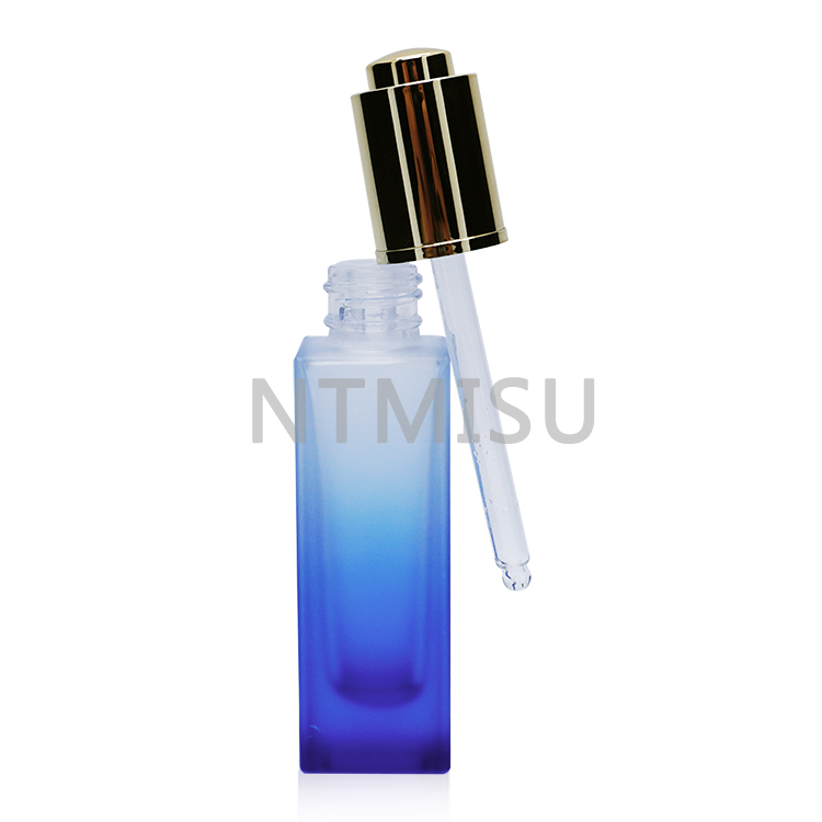 30ml Gradient Blue Forsted Dropper Glass Bottle 