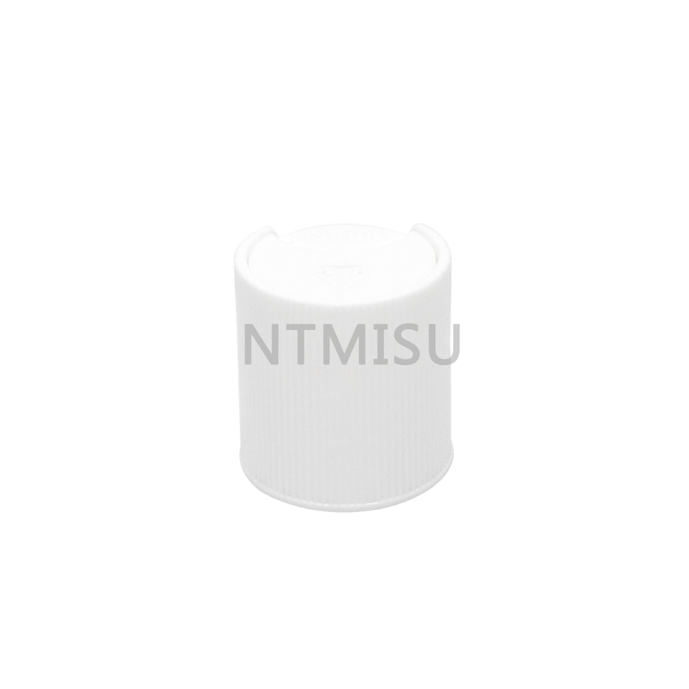 High Quality Press 20 415 White Plastic Bottle Cover Ribbed Screw Disc Top Cap