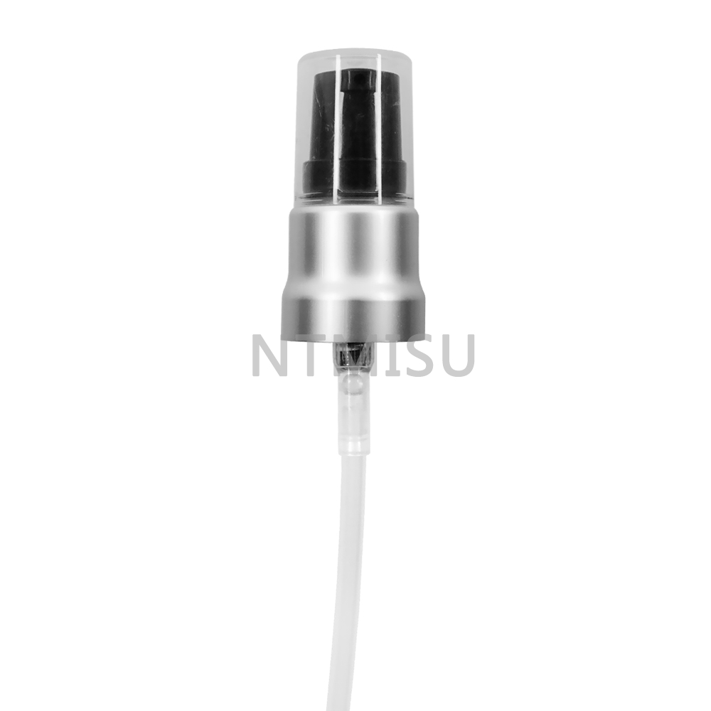 20 415 Black Aluminum Serum Pump for Cosmetic Packing