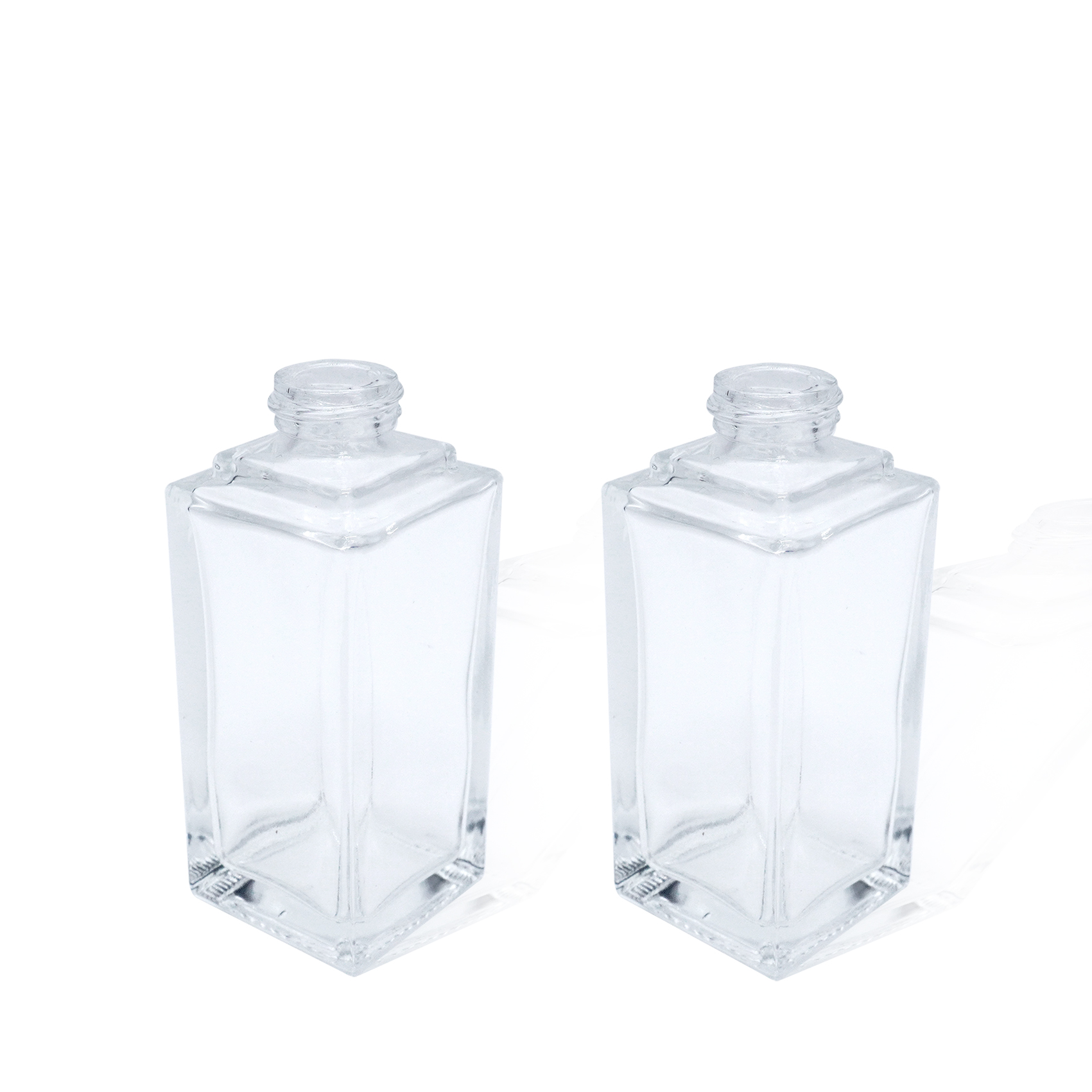 30ml Transparent Square Glass Bottle with Dropper
