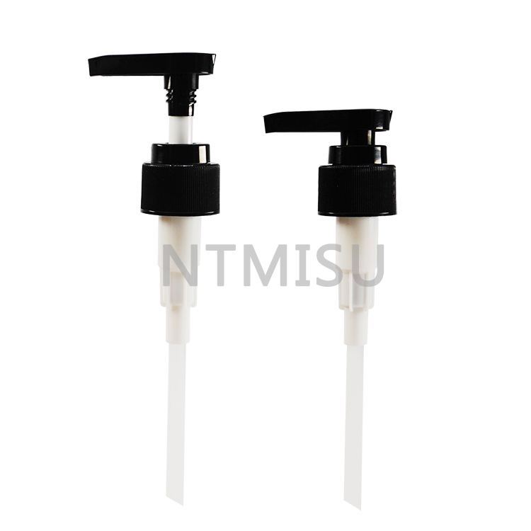 24 410 Straight Nozzle Black Shampoo Screw Dispenser Lotion Pump