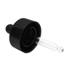 20mm Black Plastic Double Wall Dropper For Glass Bottle