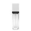 New Product 35ml Cuboid Glass Bottle With Black Cream Pump