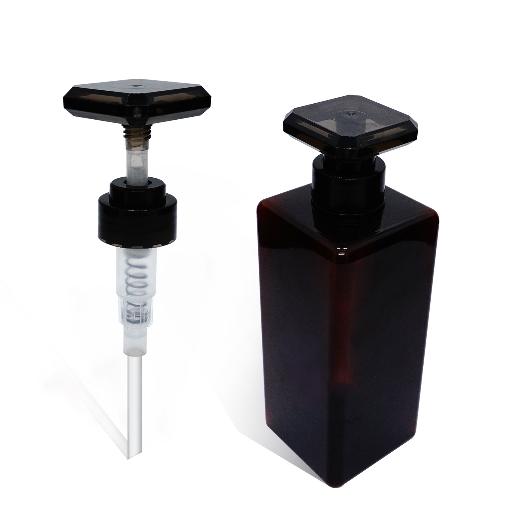 Square Black Lotion pump