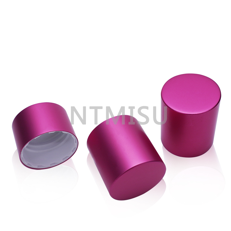 24mm Shiny Rose Red Aluminium Screw Lids