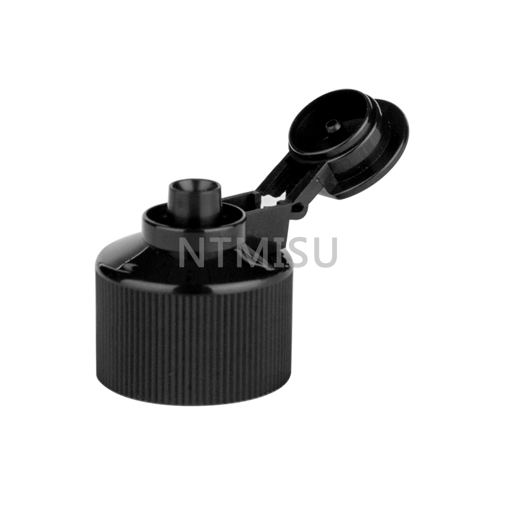 Non Spill Plastic Ribbed Flip Top Cap