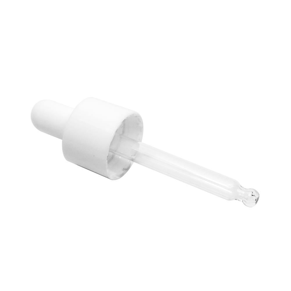 20 410 White Plastic Dropper for 30ml Glass Bottle