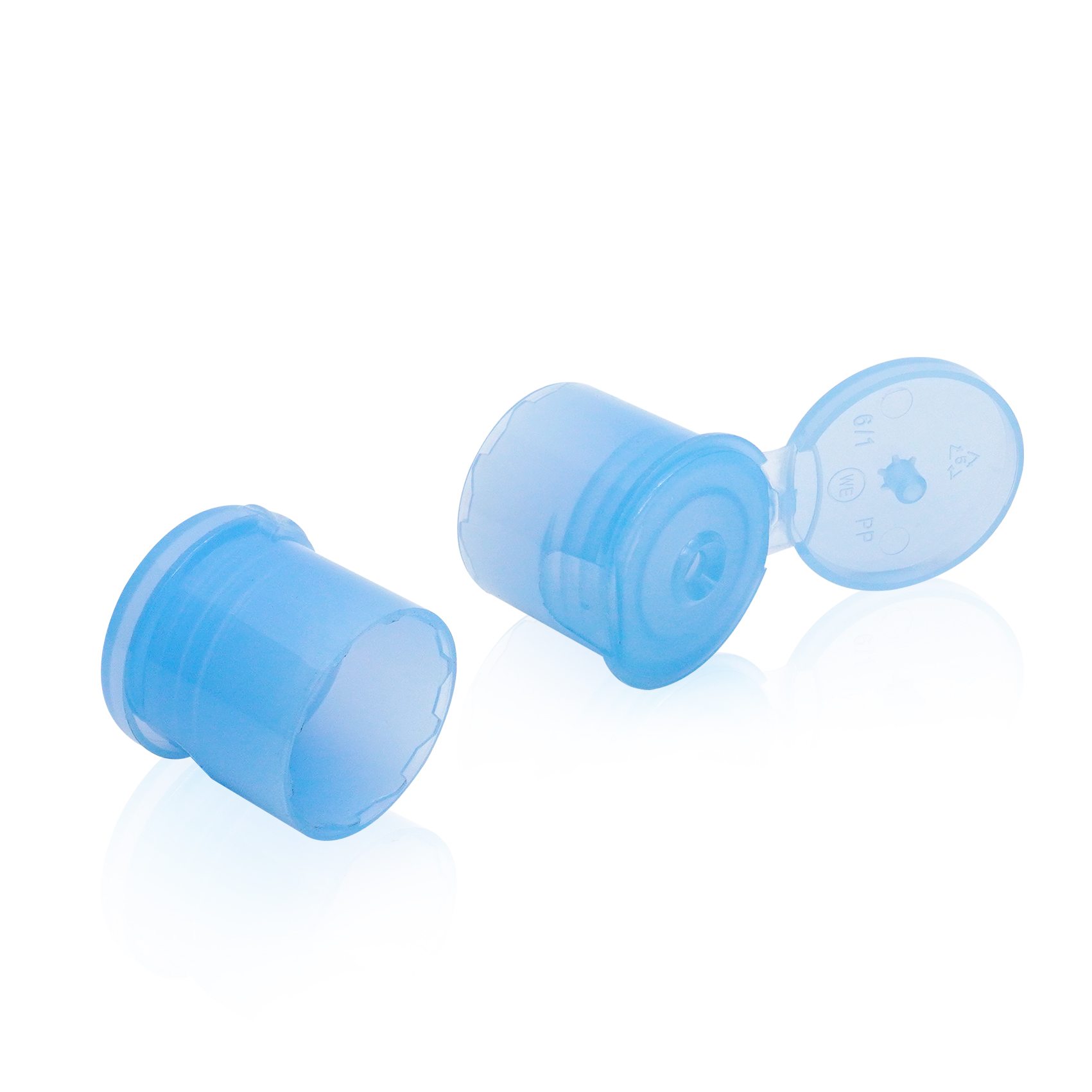 24mm Blue Plastic Flip Top Cap 