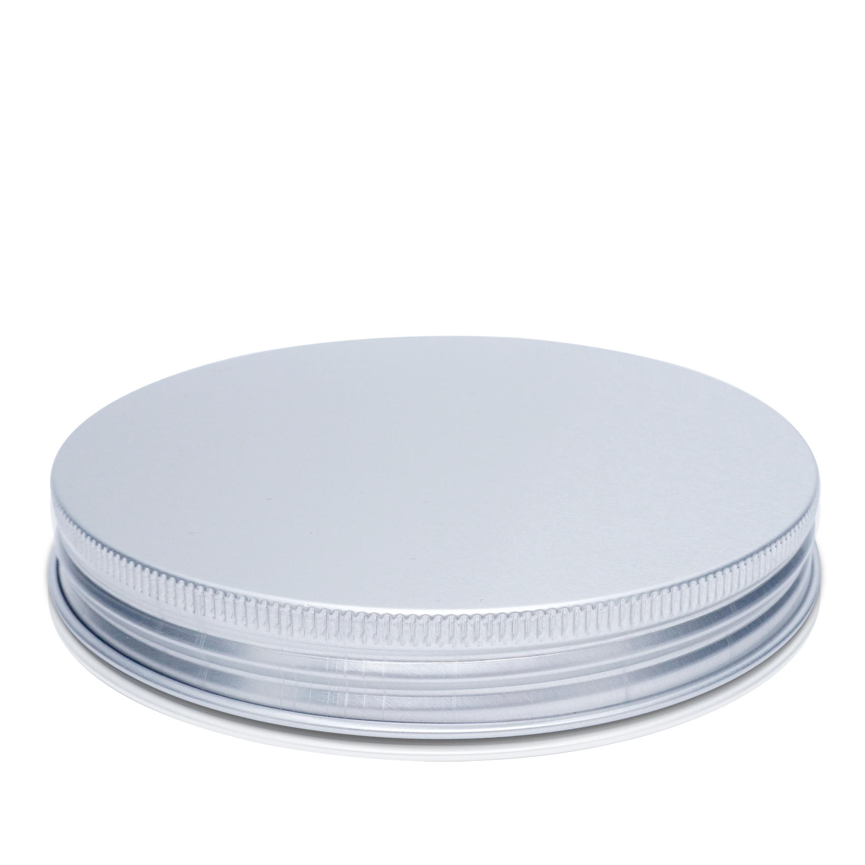 124mm Shiny Silver Aluminum Cap