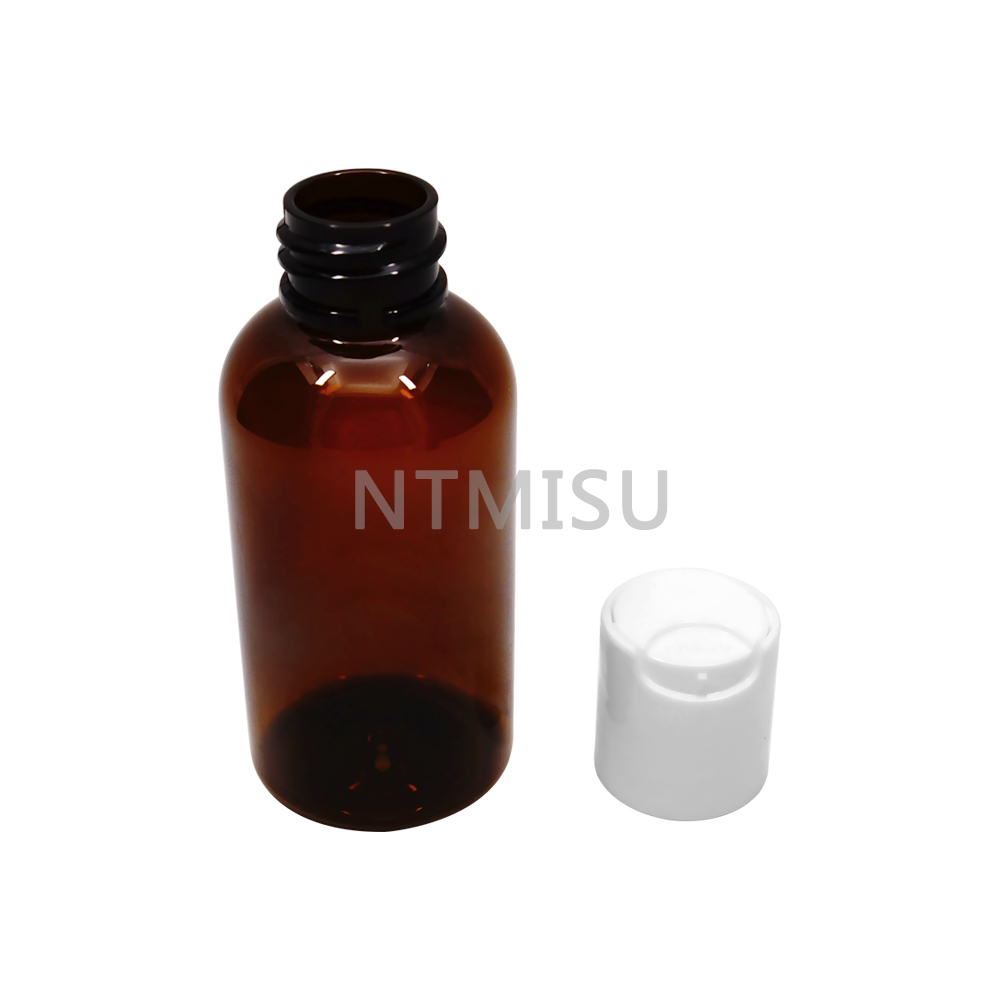 50ml 100ml Empty Amber Plastic PET Bottle for Cosmetic Packaging