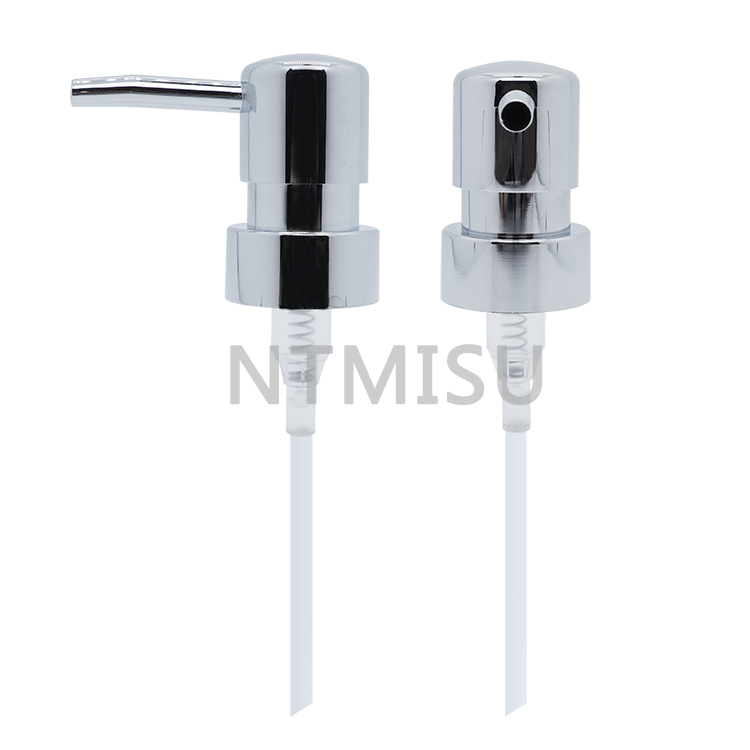 28 410 Aluminum Body Shiny Silver Lotion Pump