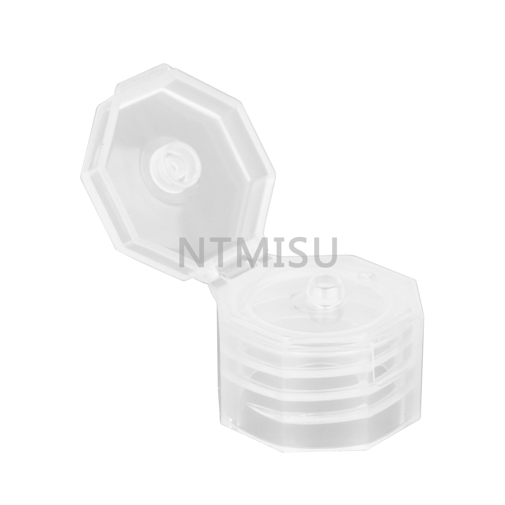 Clear Plastic Smooth Polygon Flip Top Cap
