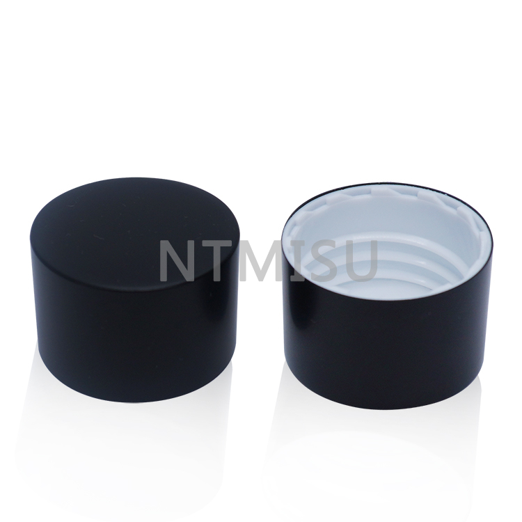 24 410 Black Aluminium Cap with Smooth Surface
