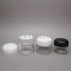 Clear Glas Cream Jar with Lids