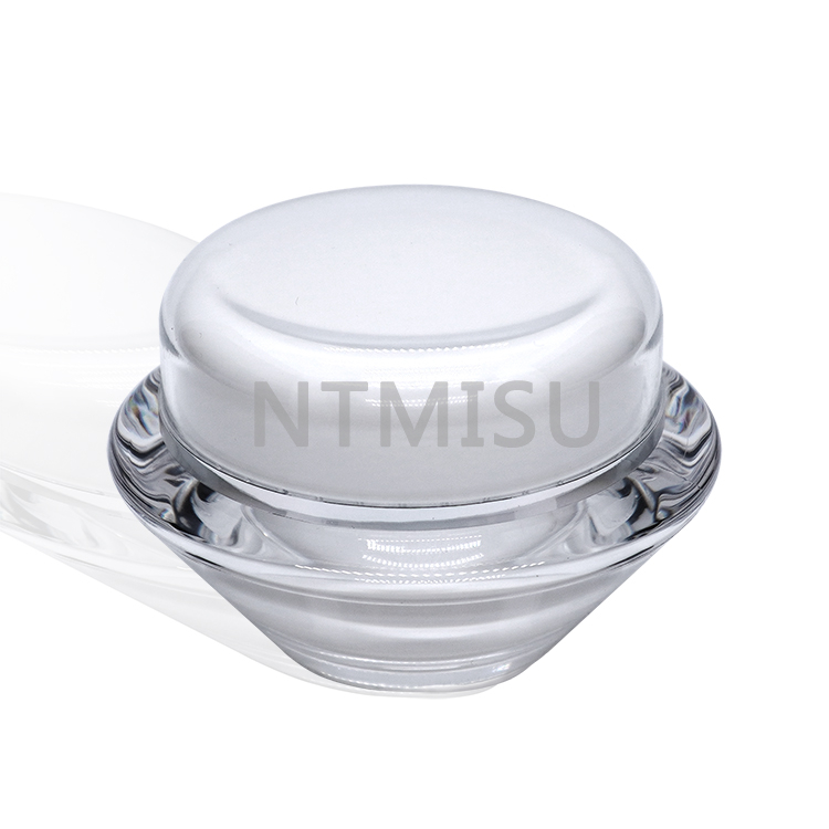 Acrylic 0.5oz 1oz Angular Shape Cream Jar