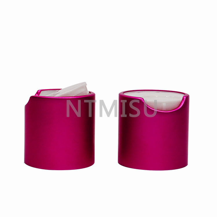 24 410 Rose Red Aluminum Disc Top Cap Screw Bottle Cap