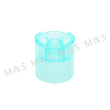 24mm Transparent Blue Disc Top Cap for Cosmetic Industry