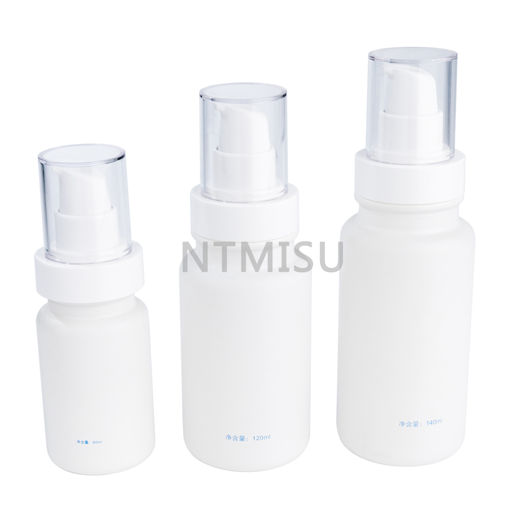 140ml White Cream Pump And Makeup Bottle