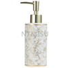 300ml Porcelain Hand Sanitizer Gold Marble Shampoo Shower Gel Bottle with Lotion Pump