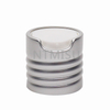 24 410 Matte Sliver Ribbed Disc Top Cap