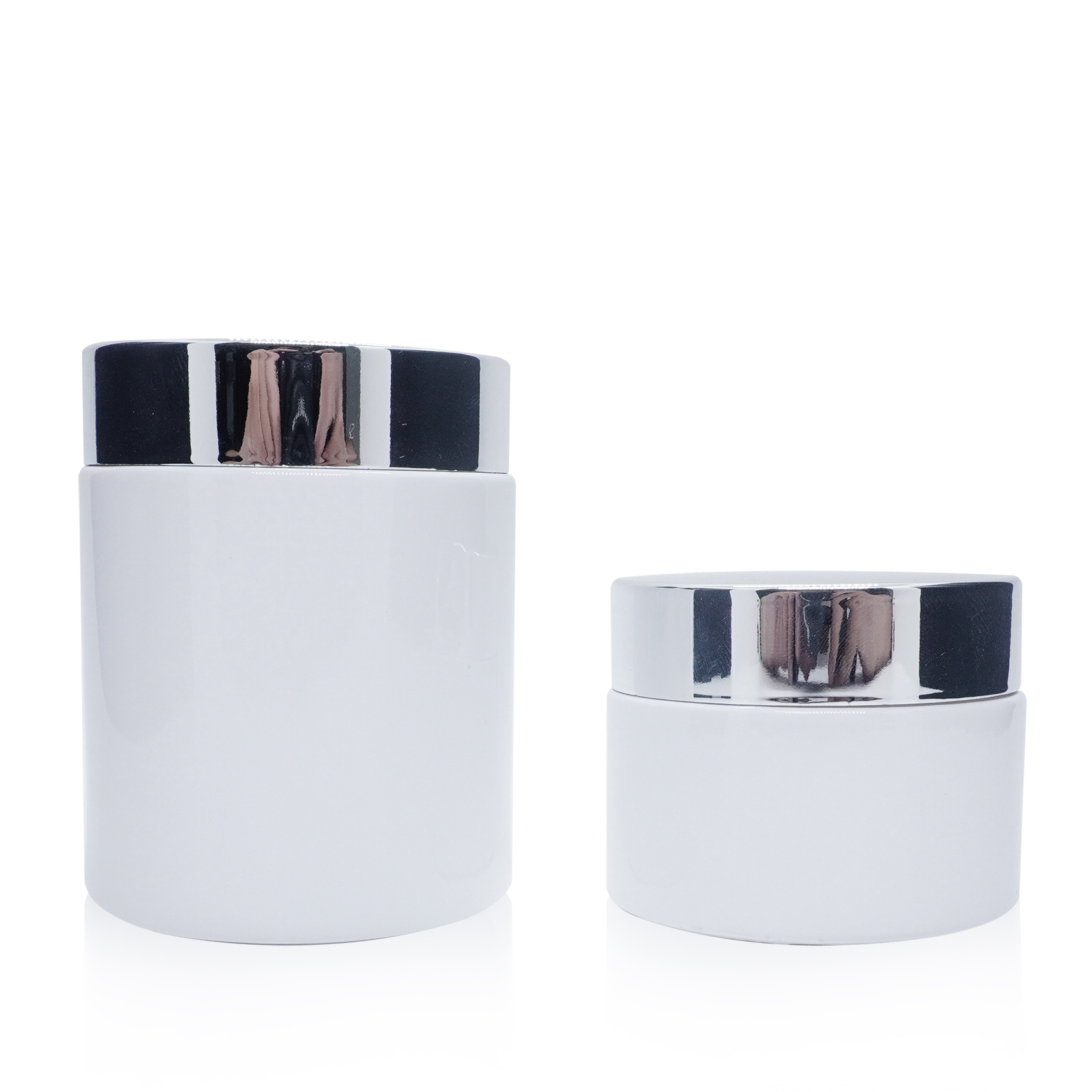 50g 100g Glass Cream Bottle with Aluminum Screw Lid