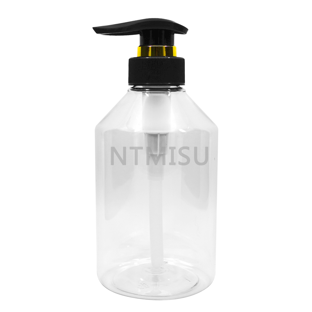 500ml PET Transparent Plastic Bottle with 32 400 Lotion Pump