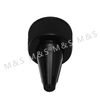 28 410 Plastic Black Ribbed Screw on Twist Top Cap for Bottles