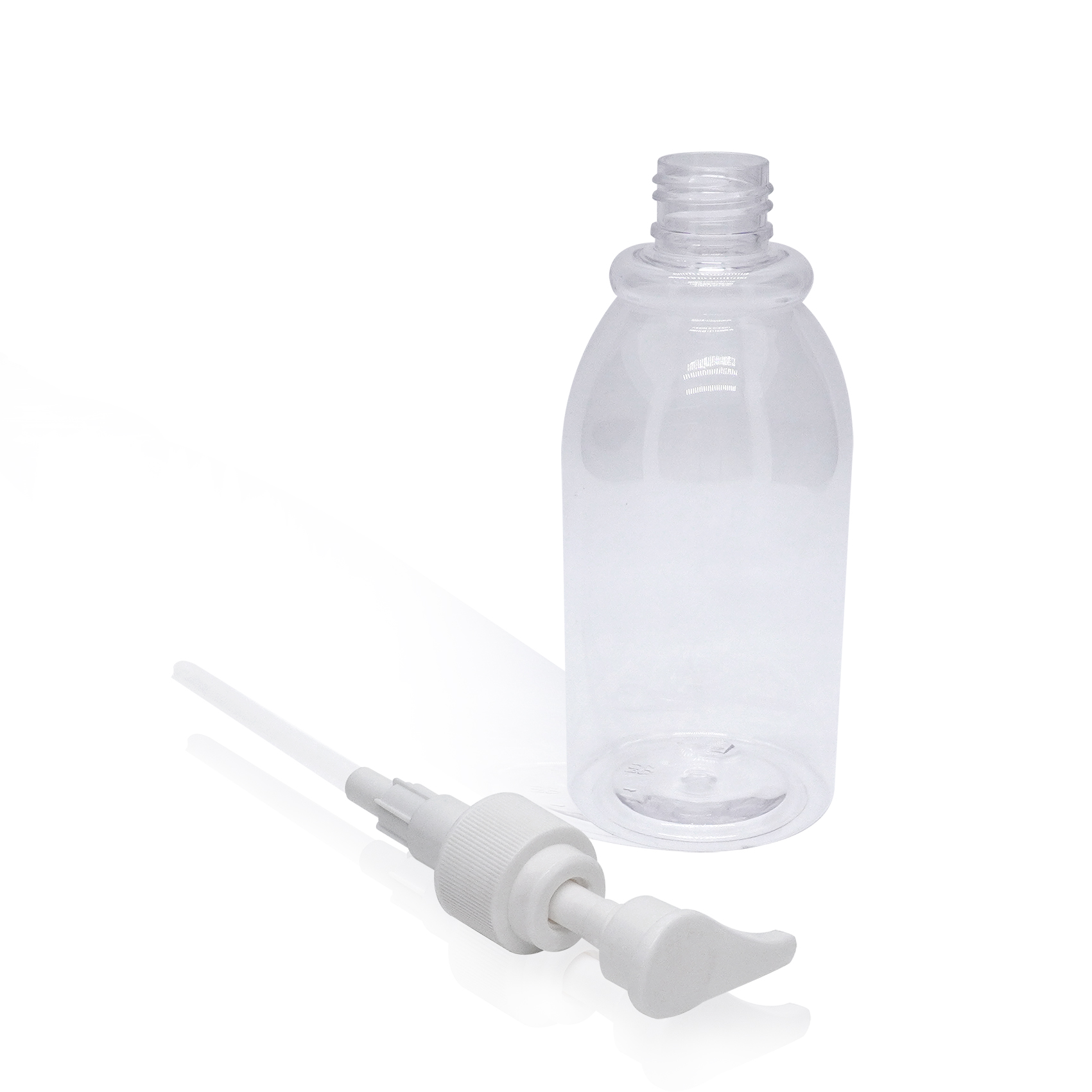 300ml Transparent PET Plastic Bottle Lotion Pump Bottle