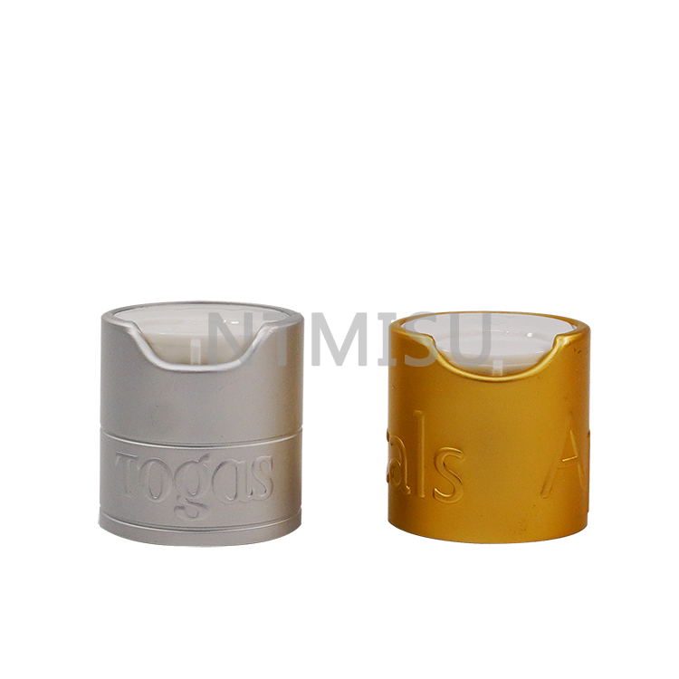 Newest Factory Luxury 19 400 Shining Golden Silver Aluminum Screw Cap Cover for Bottles