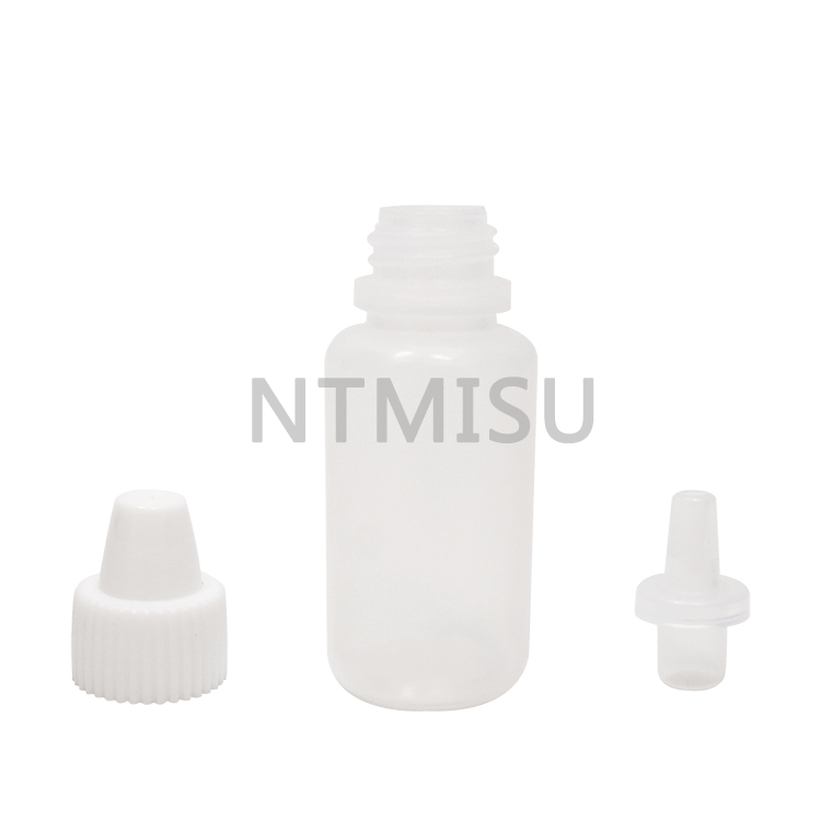 10ml Plastic White Bottle with White Lid And Nesse