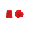 28 410 Red Mushroom Plastic Ribbed Screw Top Cap 