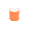 24 410 Orange and White Plastic Smooth Round Disc Top Cap 