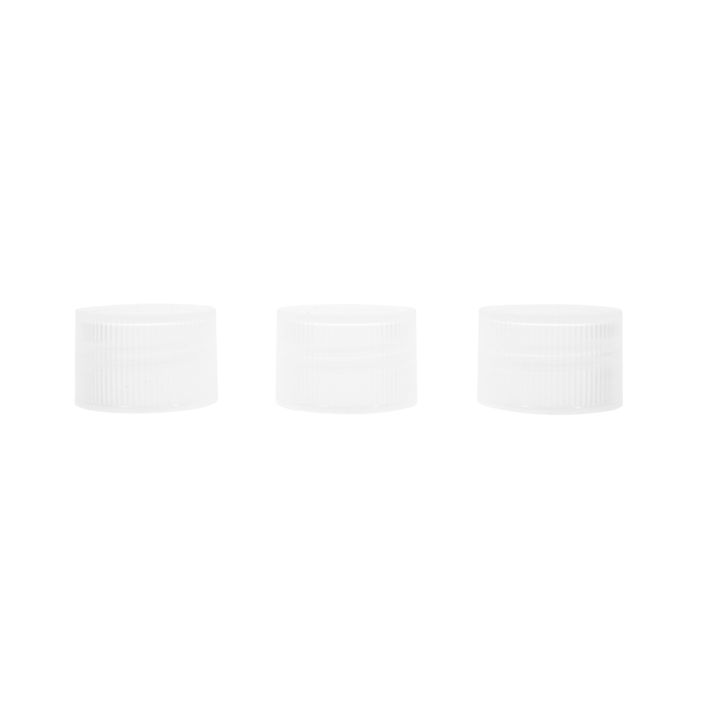 24 410 Transparent Plastic Ribbed Screw Top Cap for Bottle