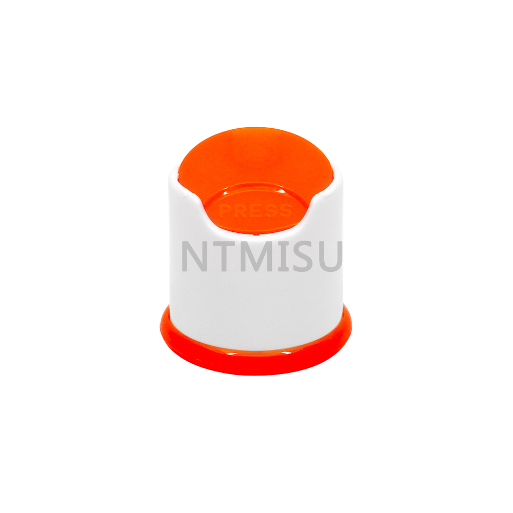 High Quality 28mm White and Orange Plastic Bottle Cover Press Top Cap For Cosmetic